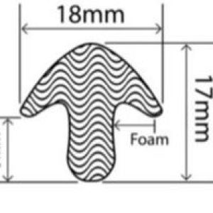 18mm x 17mm EPDM Sponge Profiles