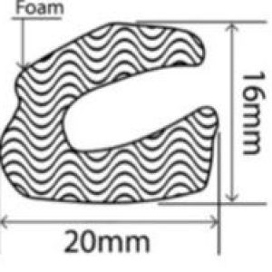 20mm x 16mm EPDM Sponge Profiles