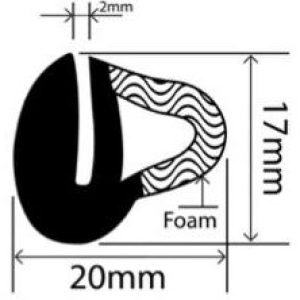 20mm x 17mm EPDM Sponge Profiles