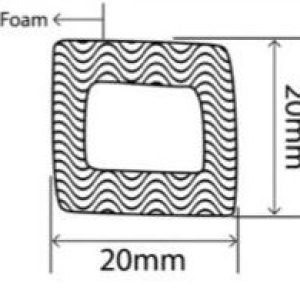 20mm x 20mm EPDM Sponge Profiles