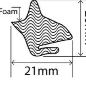 21mm x 20mm EPDM Sponge Profiles