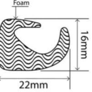 22mm x 16mm EPDM Sponge Profiles