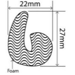 22mm x 27mm EPDM Sponge Profiles