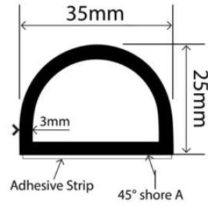 18mm x 15mm TPE Sponge Profiles