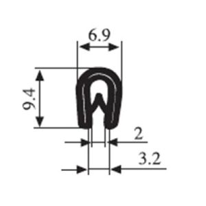 9.4 x 6.9 PVC Profile