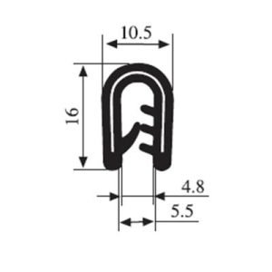 16 x 10.5 PVC Profile