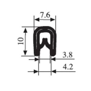 10 x 7.6 PVC Profile