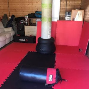KwikMMA - Thick Connectable Red/Black EVA Mats
