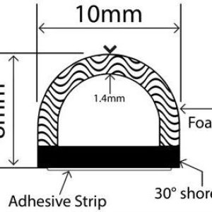 8mm x 10mm TPE Sponge Profiles