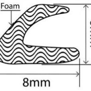 8mm x 6mm EPDM Sponge Profiles