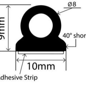 9mm x 10mm TPE Sponge Profiles