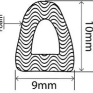 9mm x 10mm EPDM Sponge Profiles