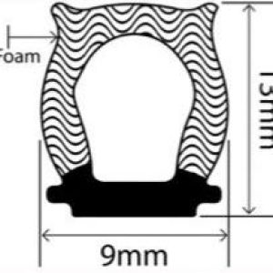 9mm x 13mm EPDM Sponge Profiles