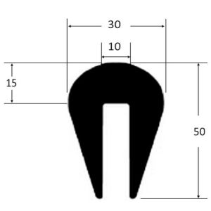 Coru-AR02 Capping Rubber Extrusion