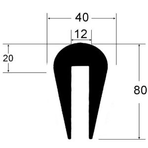 Coru-AR03 Capping Rubber Extrusion