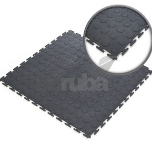 Black PVC Penny Coin Linkable Tiles